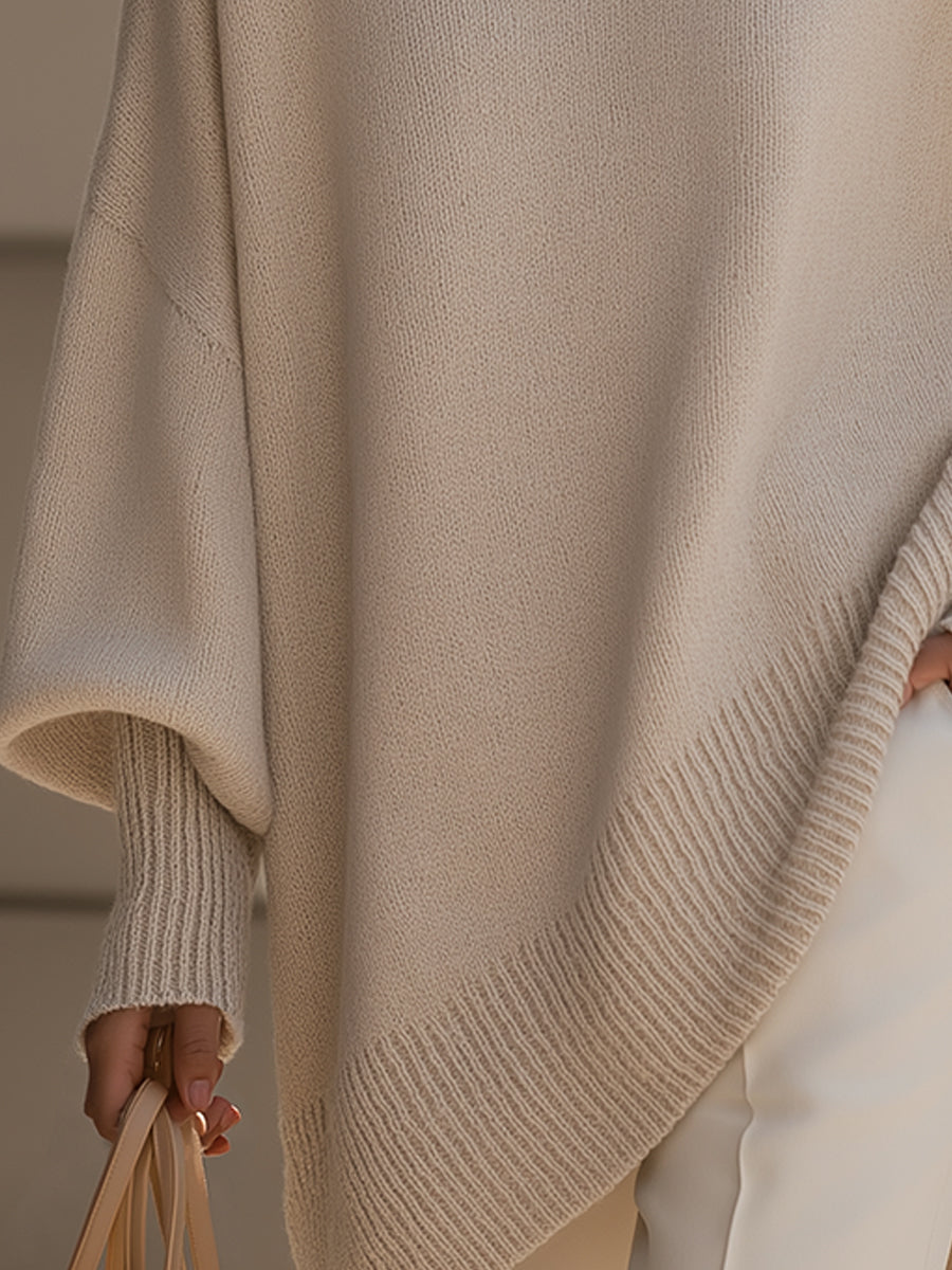 Yasmine - Poncho oversize femme élégant