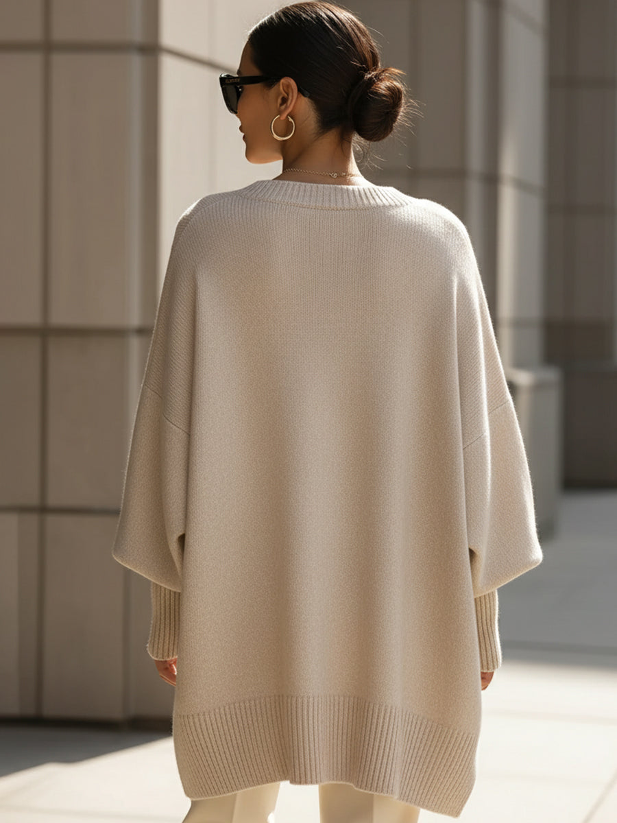 Yasmine - Poncho oversize femme élégant