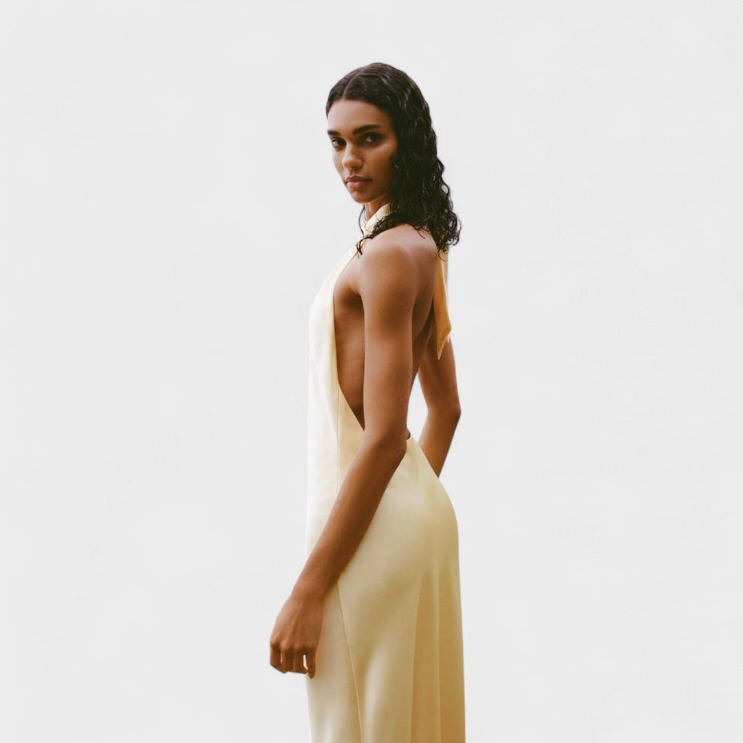 Gala - Robe Halter Satinée