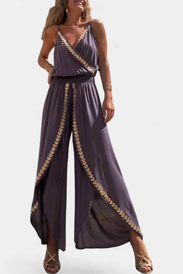 Lorena - Robe Mono Détails Dorés