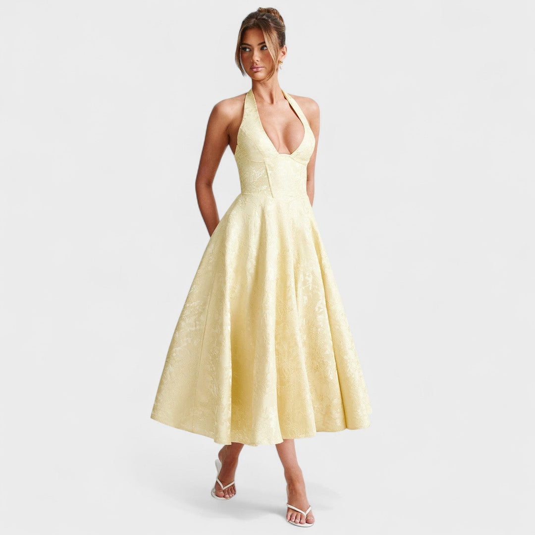 Halina - Robe midi avec corset