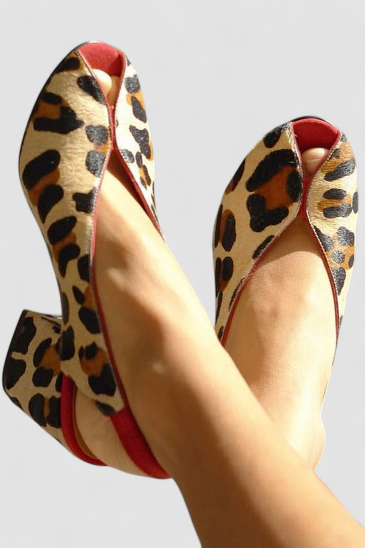 Louison - Sandales avec motif léopard