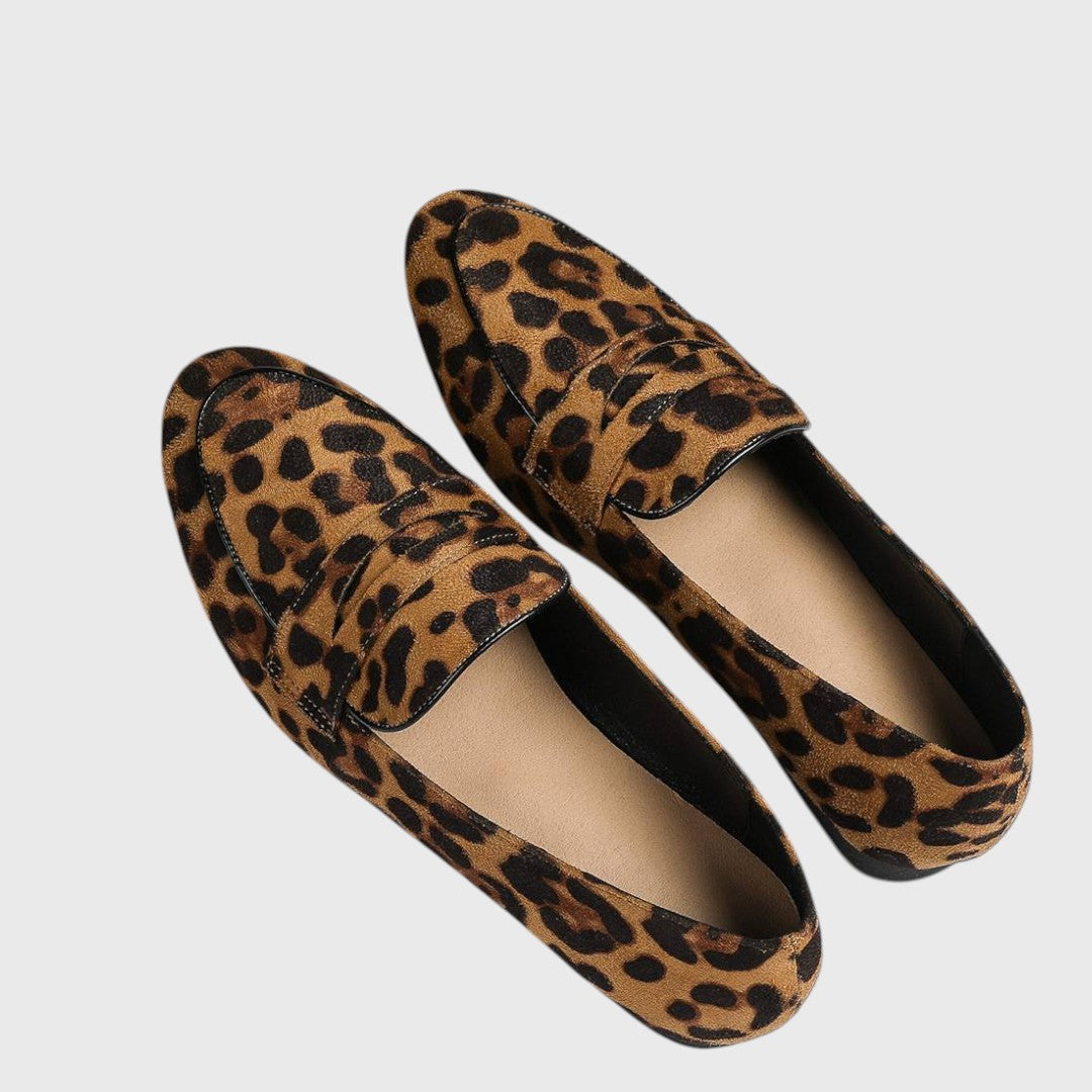 Edeltraud - Mules souples à motif léopard
