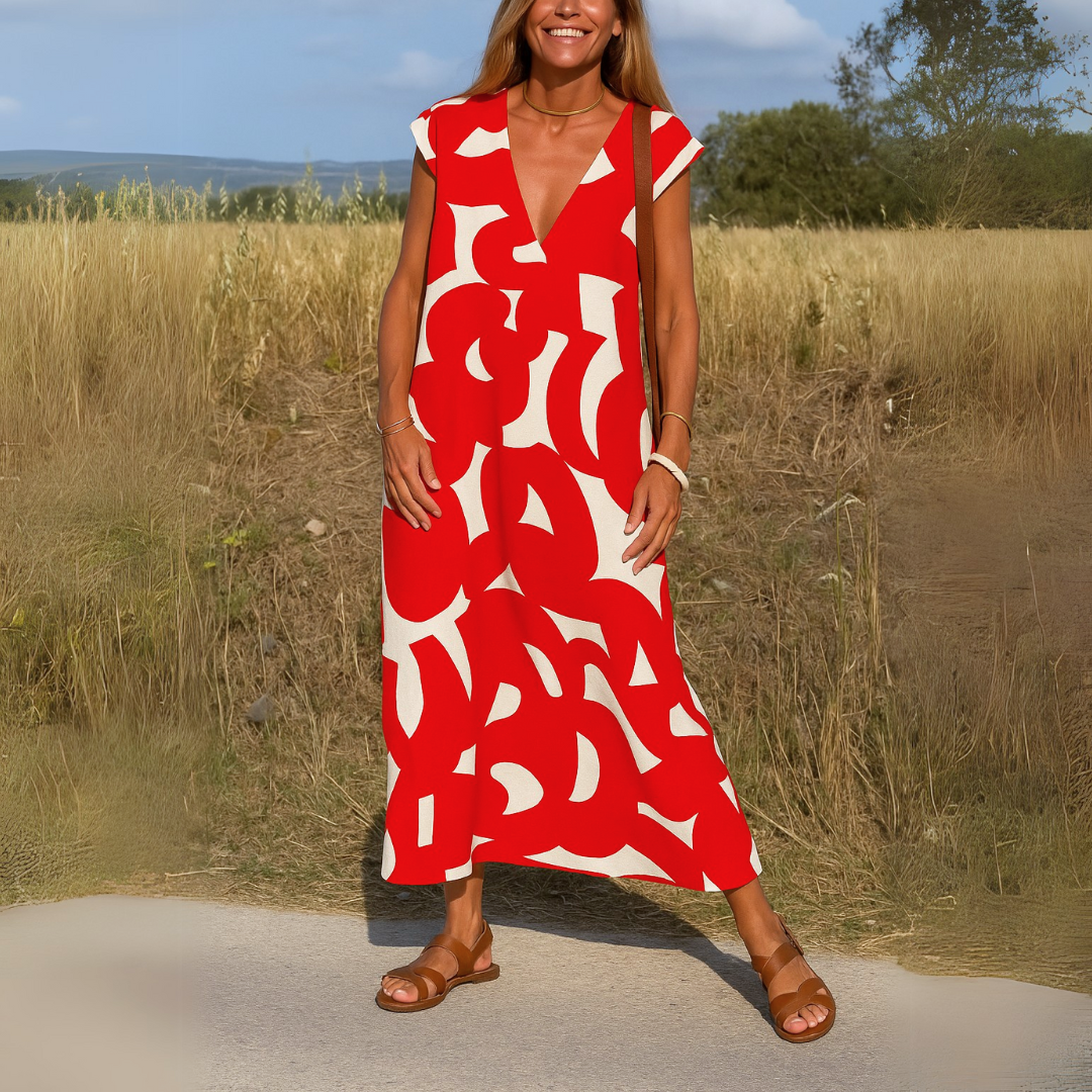 Magda - Robe fluide avec décolleté en V