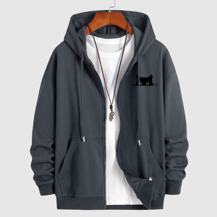 Šimon - Sweat à capuche stylé avec un accent félin