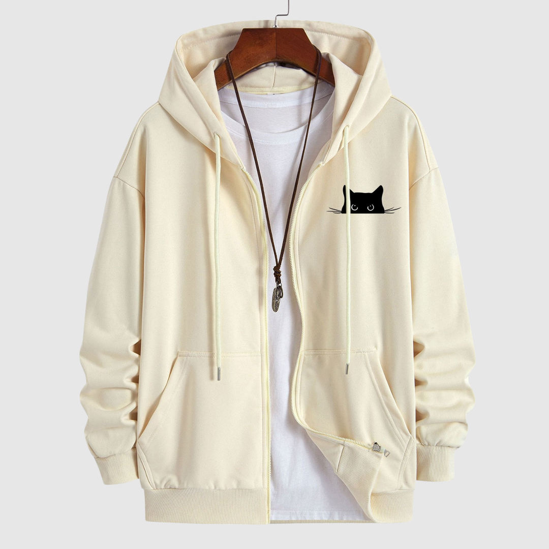 Šimon - Sweat à capuche stylé avec un accent félin