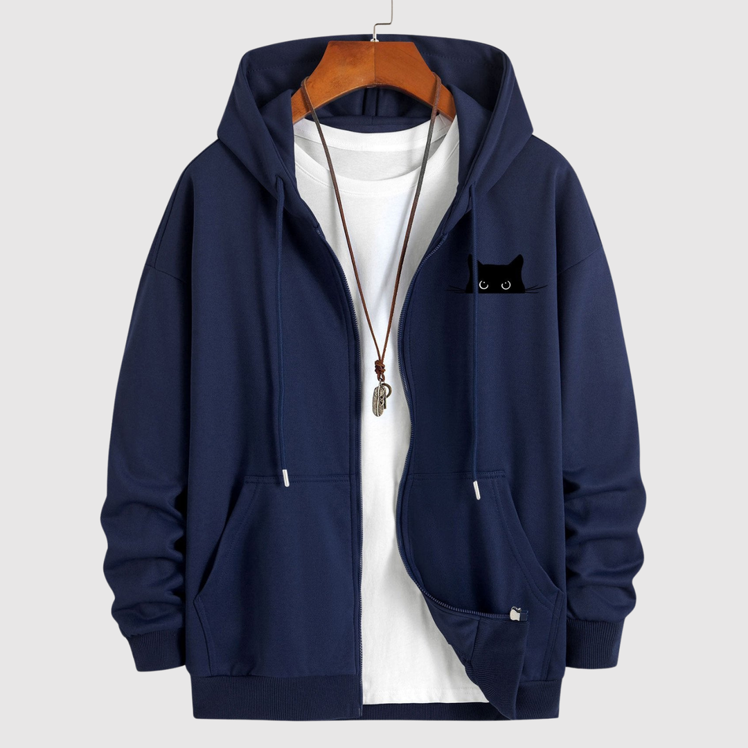 Šimon - Sweat à capuche stylé avec un accent félin