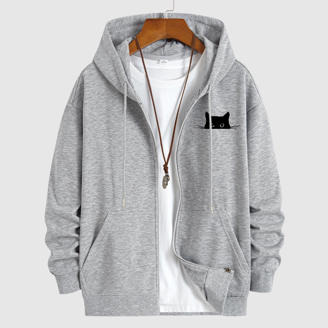 Šimon - Sweat à capuche stylé avec un accent félin