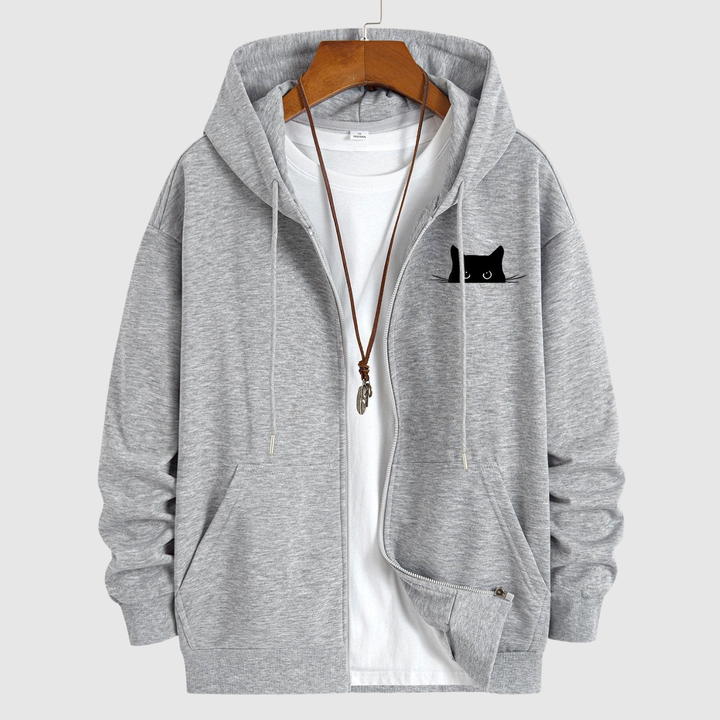 Šimon - Sweat à capuche stylé avec un accent félin