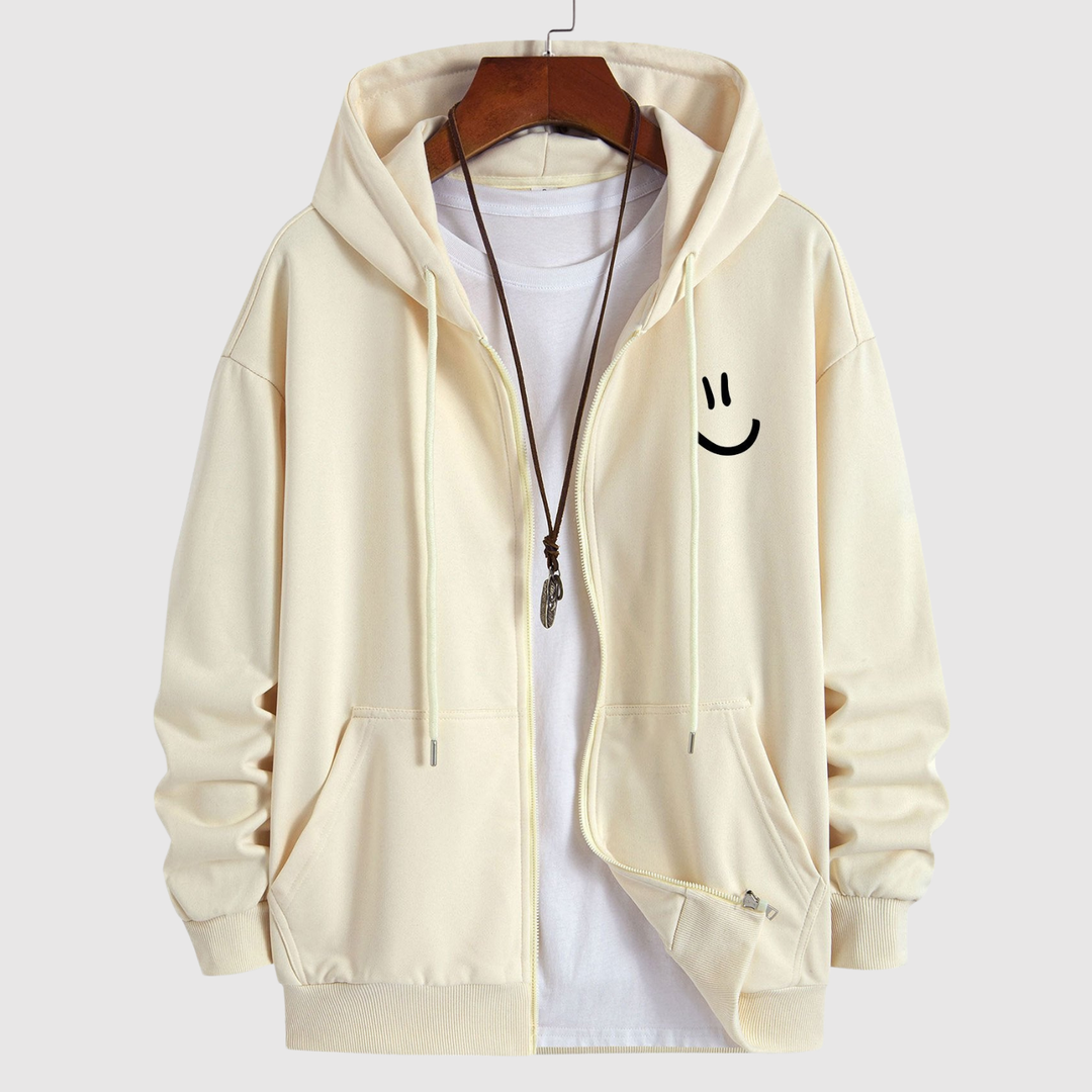 Šimon – Sweat à capuche avec sourire et coupe décontractée