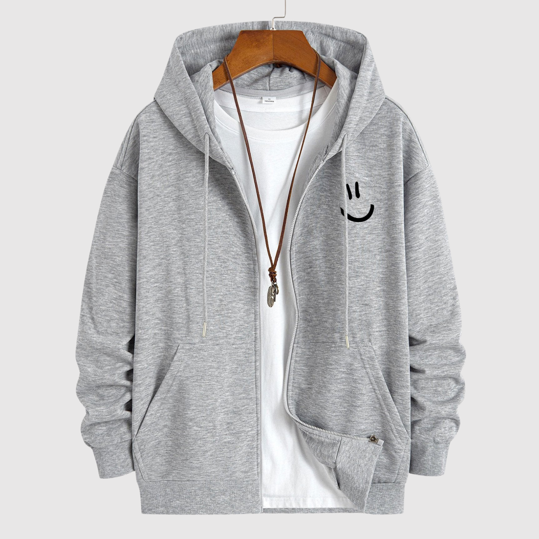 Šimon – Sweat à capuche avec sourire et coupe décontractée