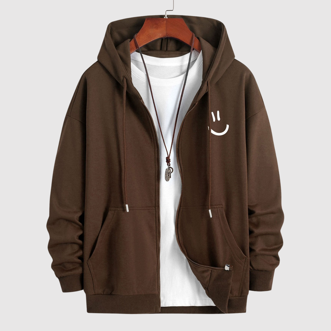 Šimon – Sweat à capuche avec sourire et coupe décontractée