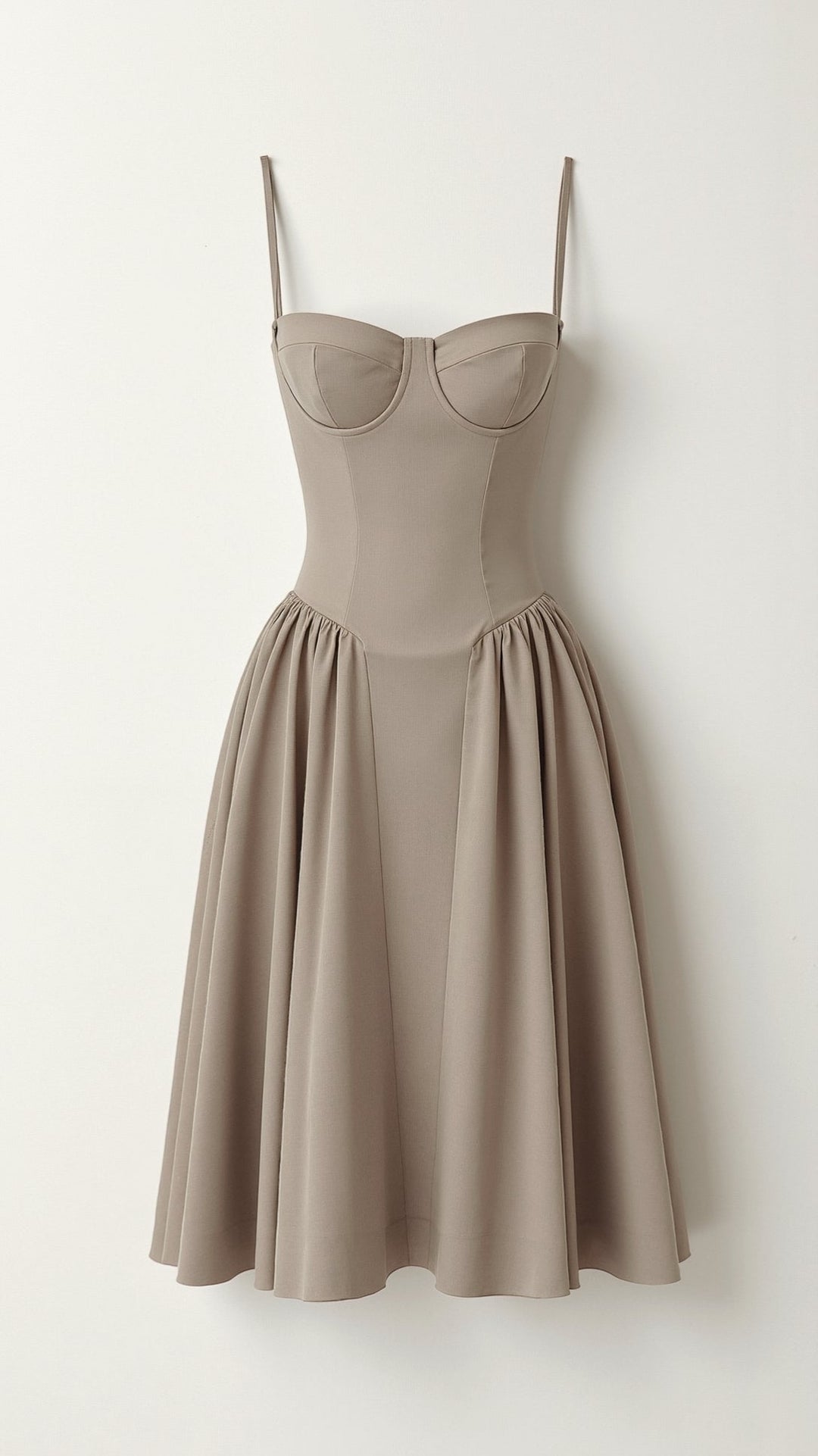 Odete - Robe midi avec corsage structuré