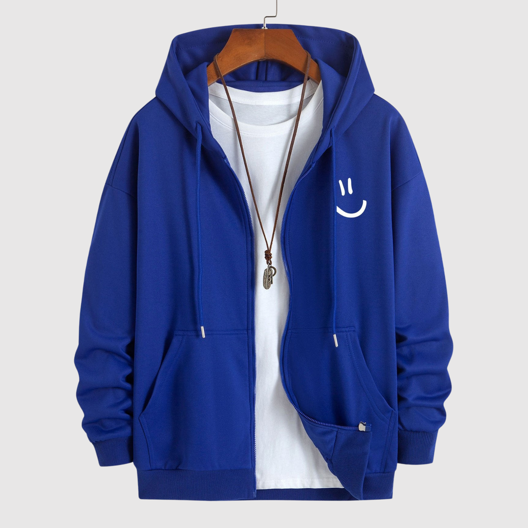 Šimon – Sweat à capuche avec sourire et coupe décontractée