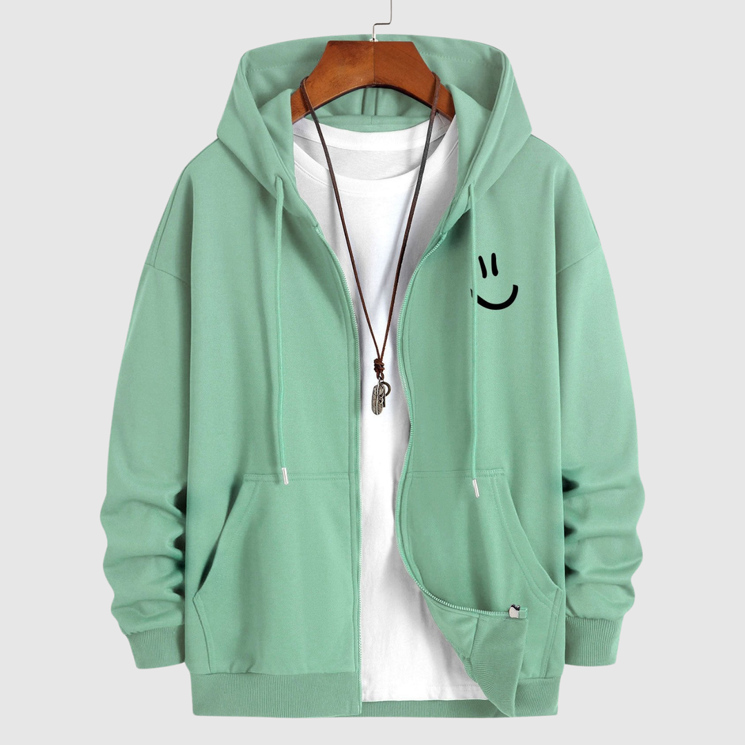 Šimon – Sweat à capuche avec sourire et coupe décontractée