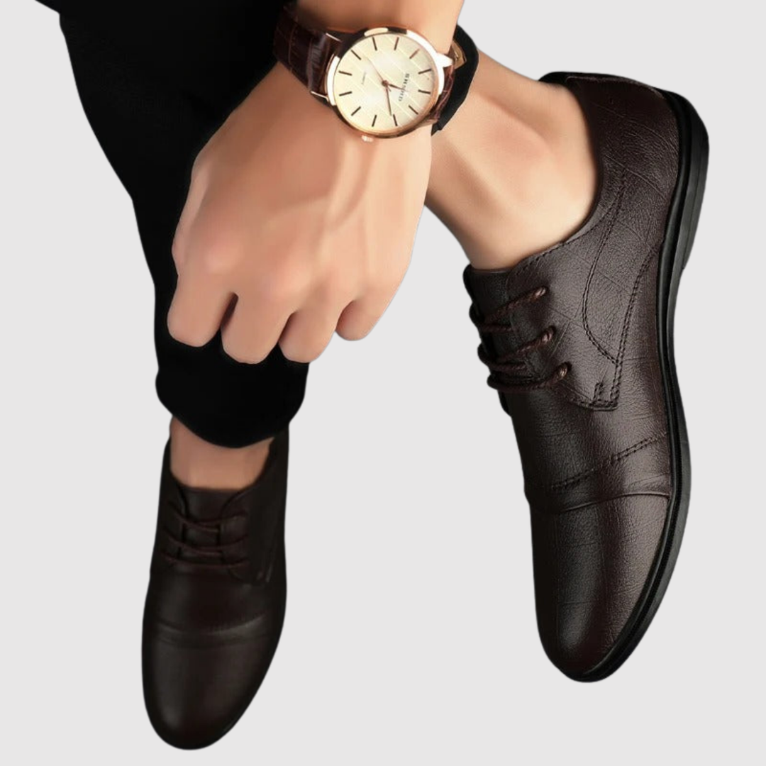 Viktor – Chaussures en cuir pour hommes classiques avec lacets