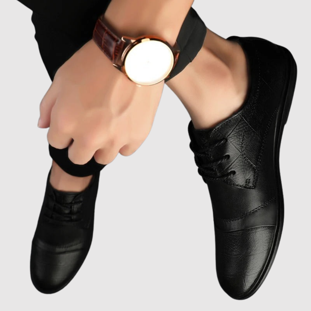 Viktor – Chaussures en cuir pour hommes classiques avec lacets