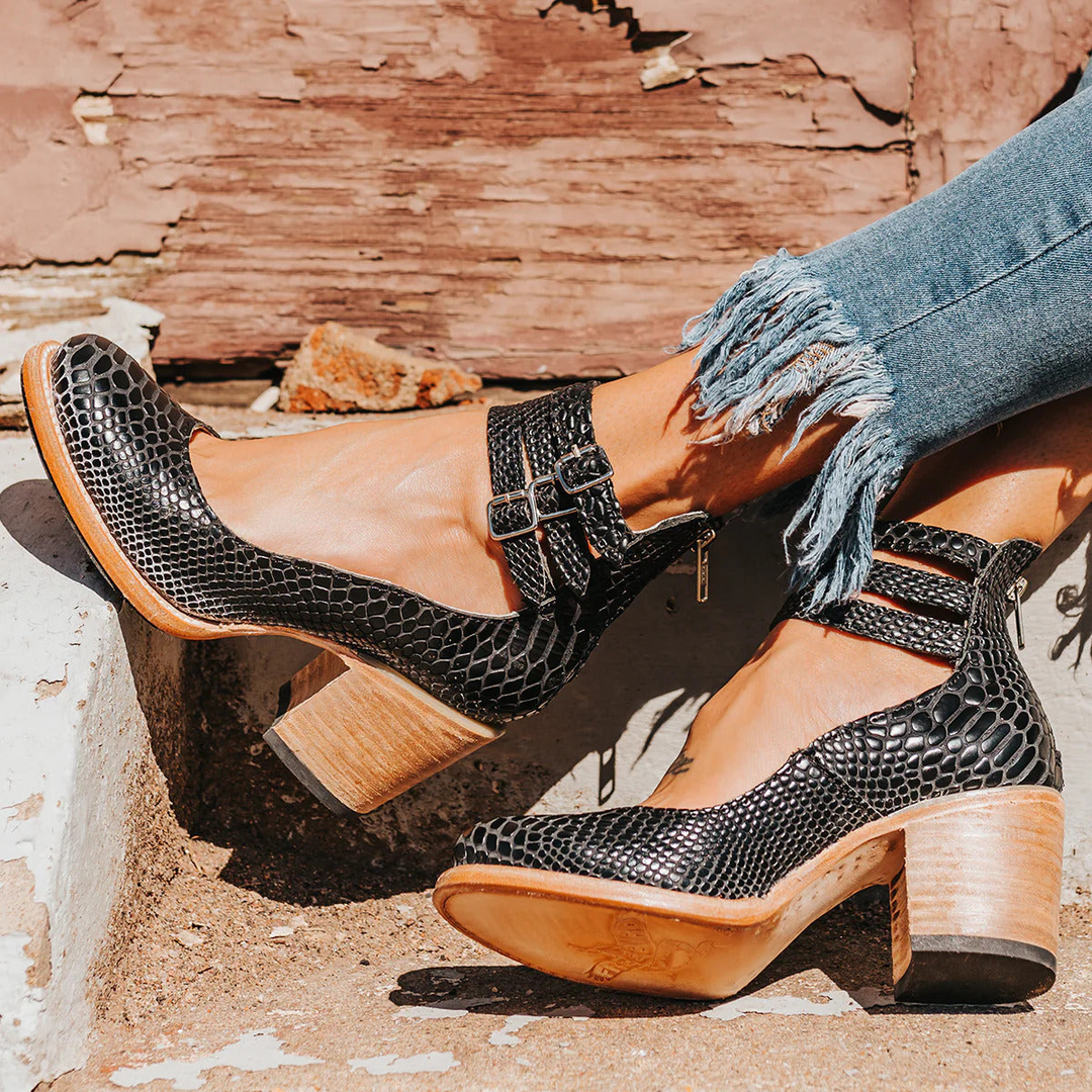 Ginevra - Chaussures à talons hauts avec plusieurs lanières et semelle épaisse