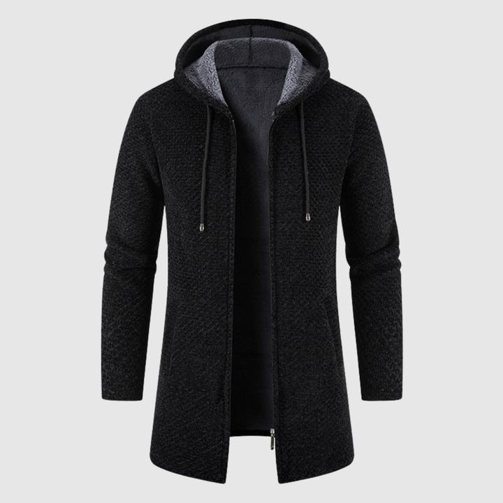 Marek - Pull long en tricot avec capuche