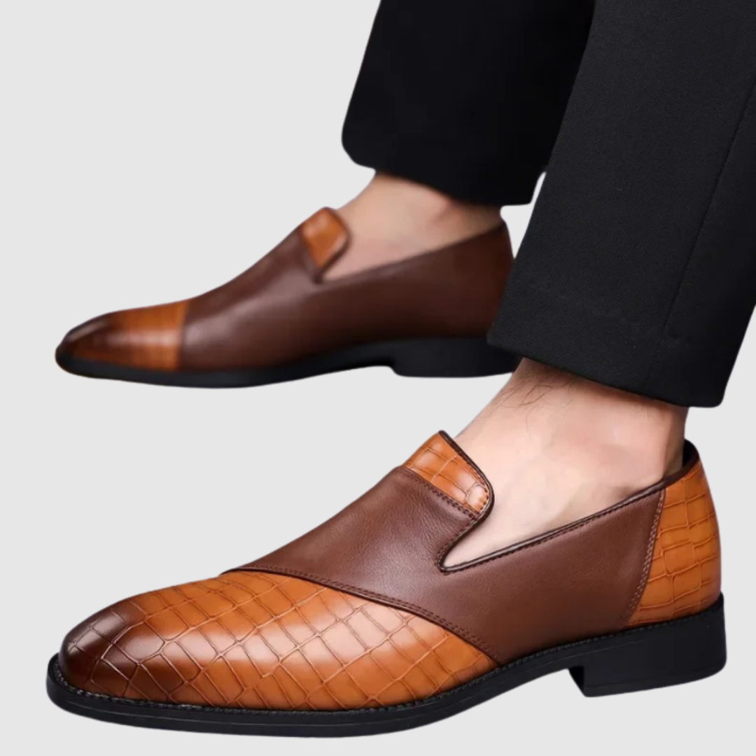 Viktor – Chaussures slip-on pour hommes en cuir tressé