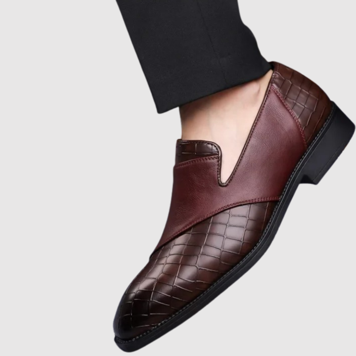 Viktor – Chaussures slip-on pour hommes en cuir tressé