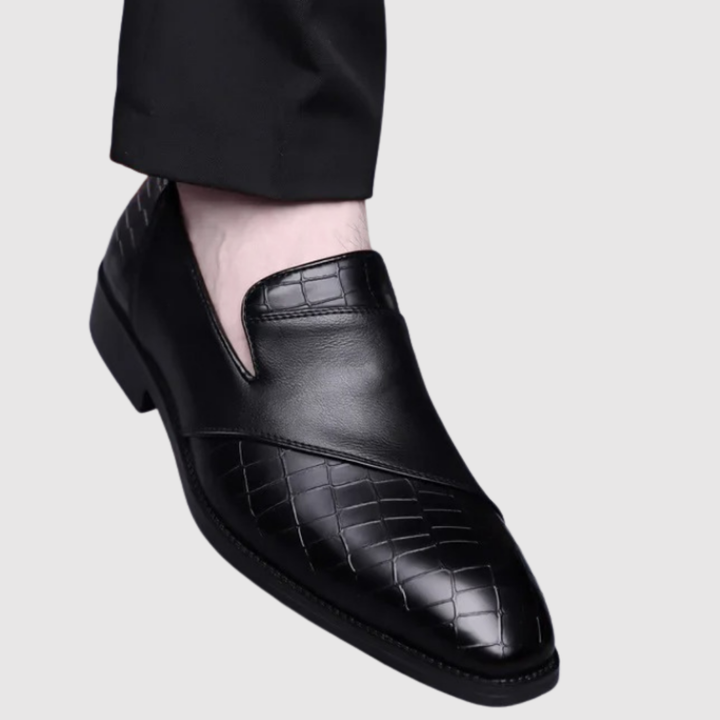 Viktor – Chaussures slip-on pour hommes en cuir tressé