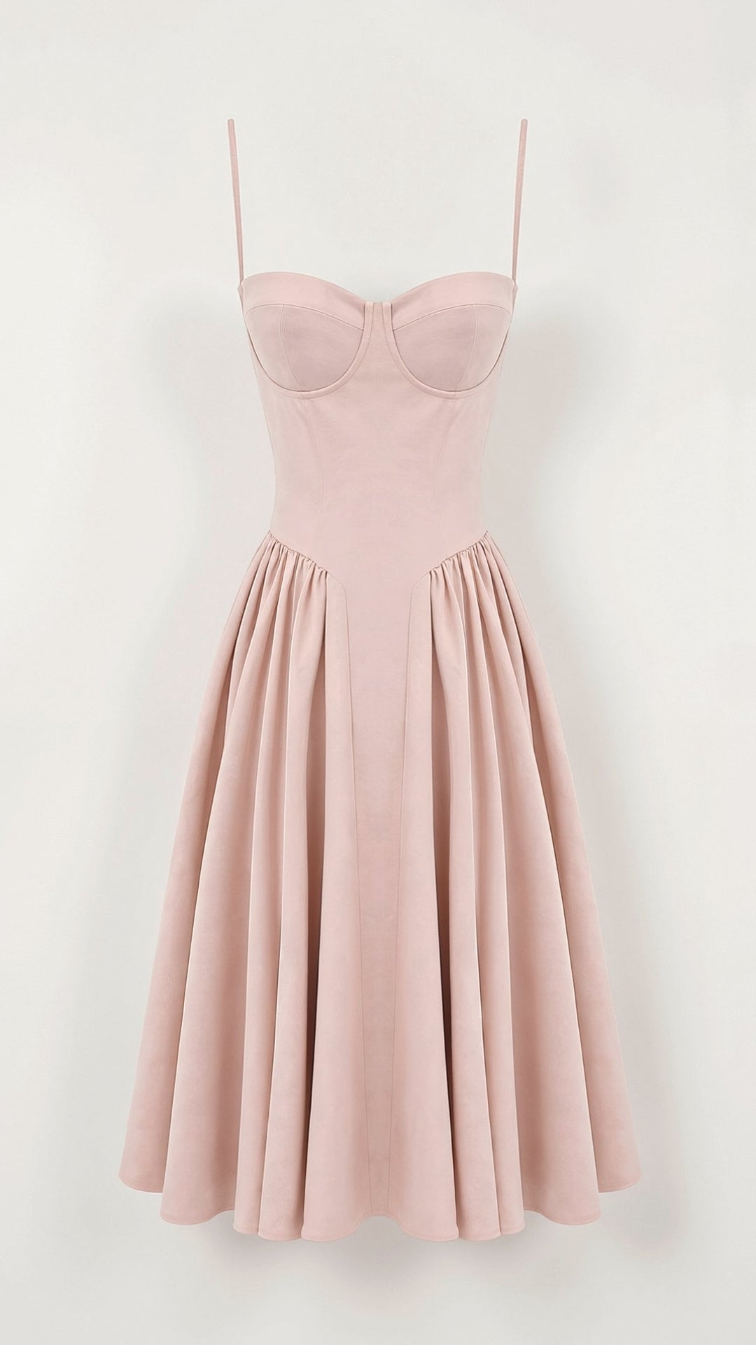 Odete - Robe midi avec corsage structuré