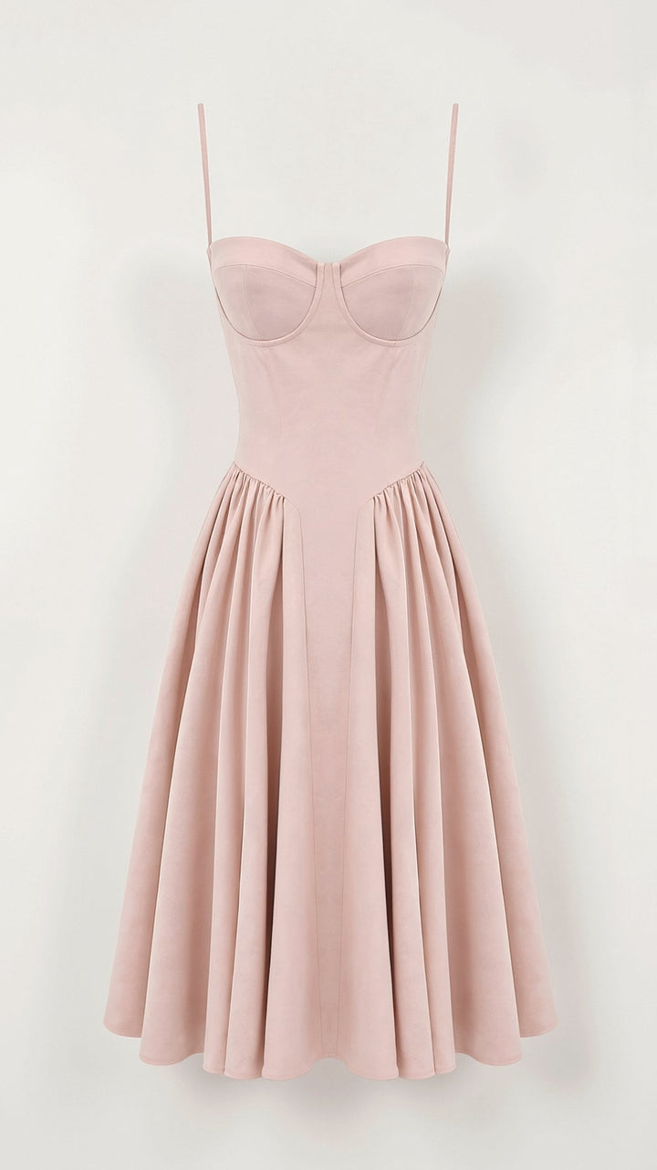 Odete - Robe midi avec corsage structuré