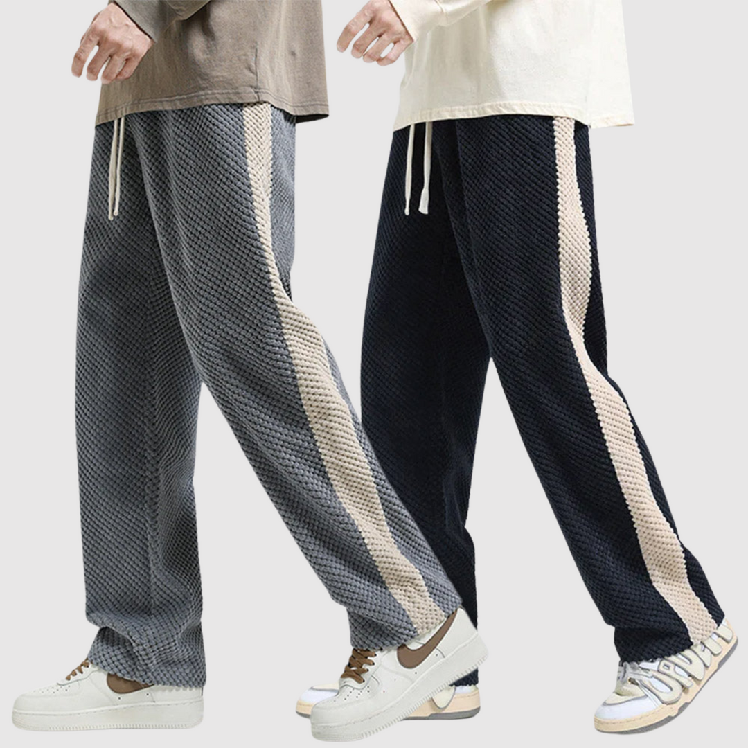 Leo – Pantalons amples pour hommes avec bandes sportives