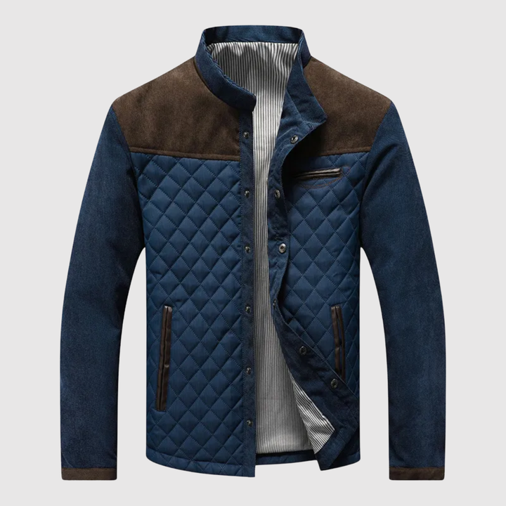 Šimon – Veste matelassée avec col contrastant en daim doux
