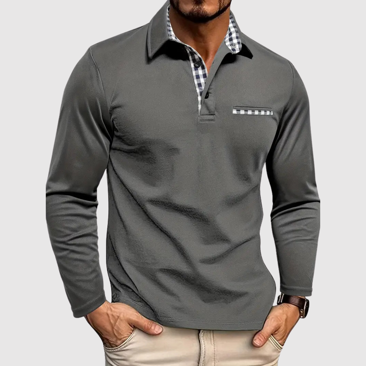 Lucas – Chemise sport chic avec col et fermeture éclair