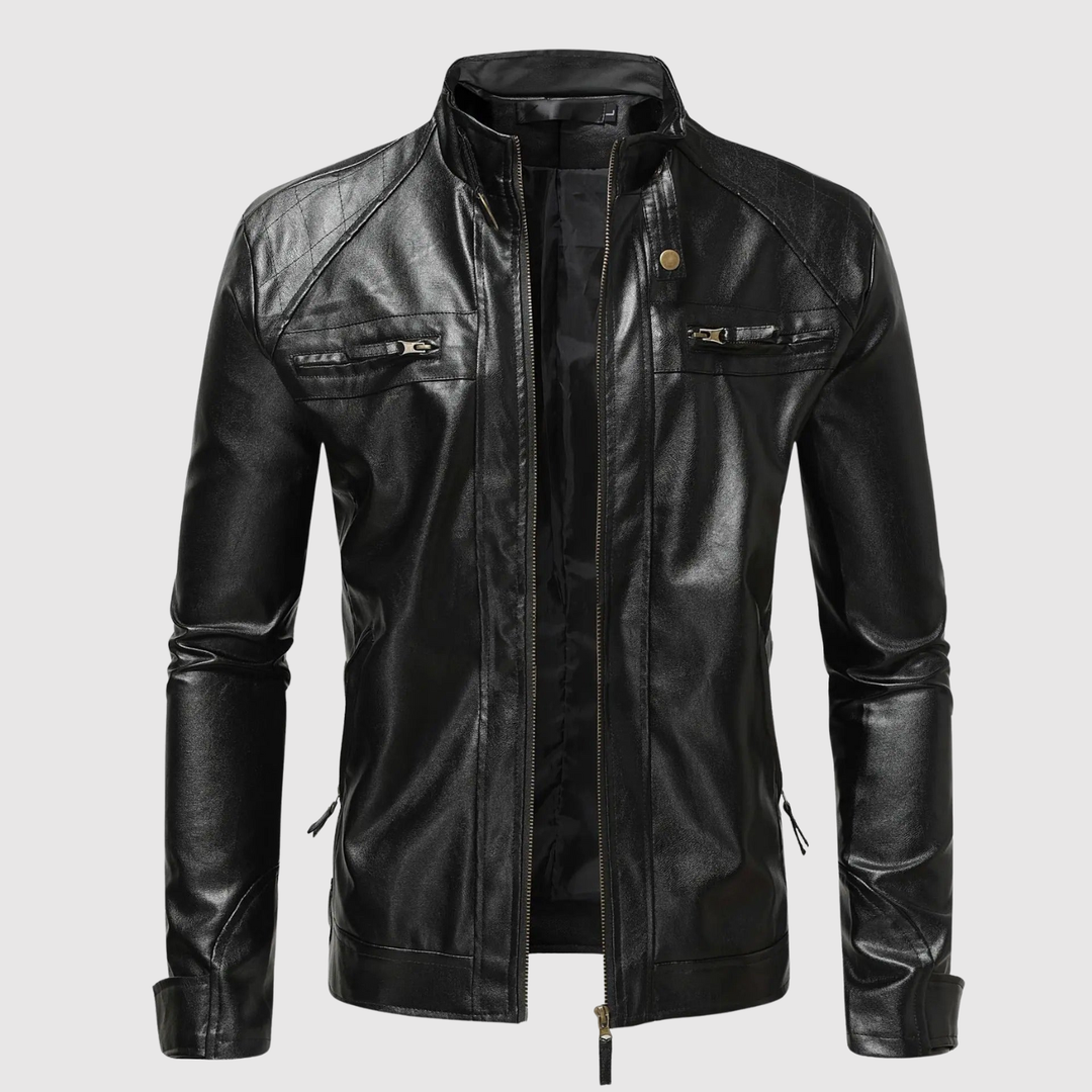 Dorian – Veste en cuir classique au design épuré