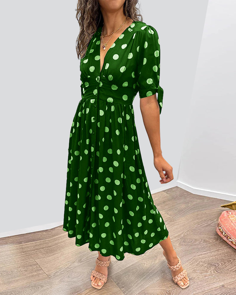 Mónica - Robe Élégante à Pois