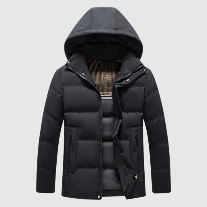 Marek – Veste d'hiver en duvet avec col haut et capuche chaude
