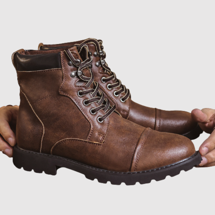 Oskar - Chaussures en cuir classiques pour hommes avec lacets