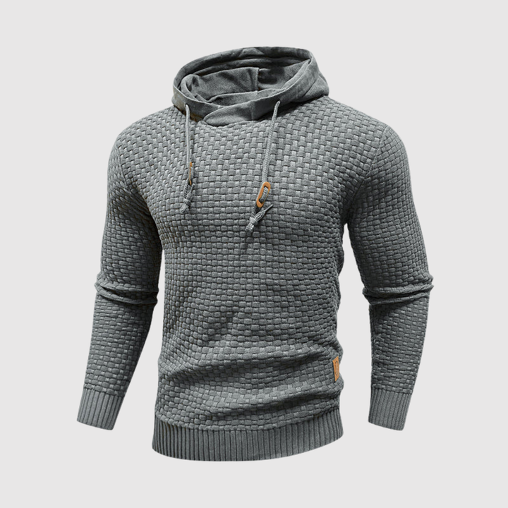Daniel – Pull en tricot pour homme avec capuche et cordons