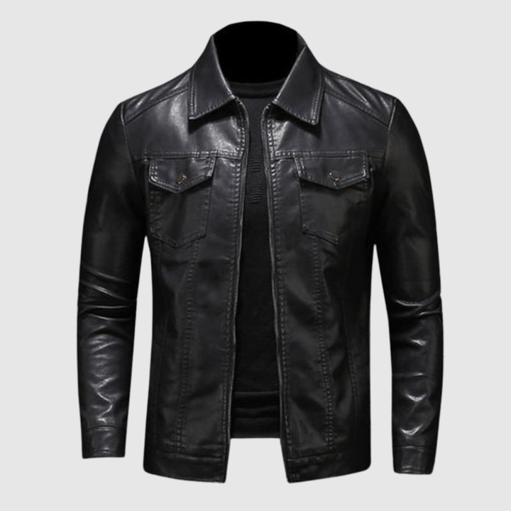 Dorian – Veste en cuir classique au design élégant