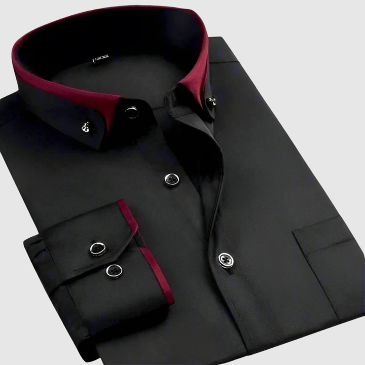 Lucas – Chemise élégante avec un motif contrasté moderne