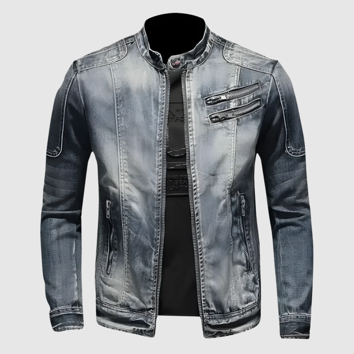 Šimon – Veste en jean avec un effet délavé moderne