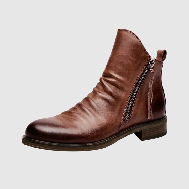 Oskar – Bottines Chelsea en cuir avec fermeture éclair