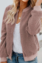 Noa - Veste bomber teddy femme
