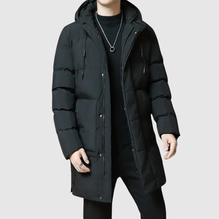Marek – Long manteau en duvet avec capuche