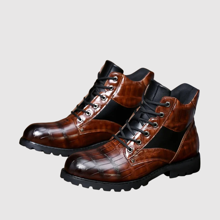 Oskar – Chaussure en Cuir Solide avec Tige Courbée