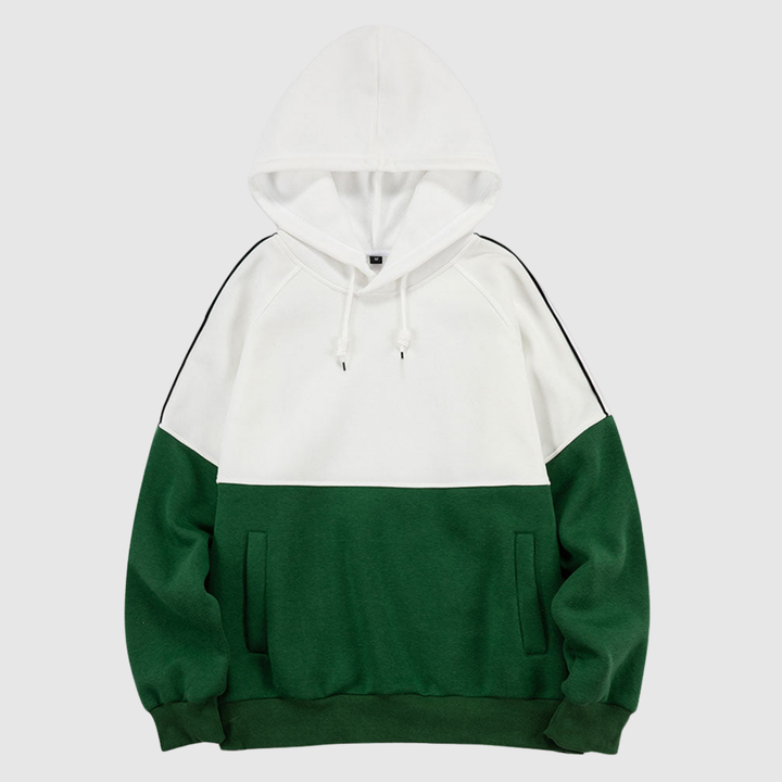 Daniel – Sweat à capuche avec bloc de couleur et manches contrastées