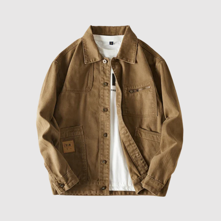 Šimon – Veste en tissu ciré avec des détails pour usage quotidien
