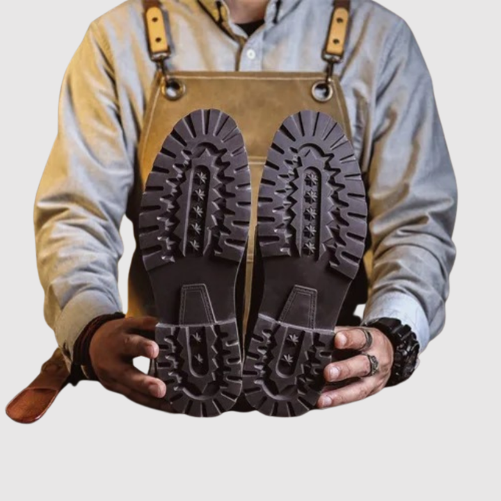 Viktor – Chaussures en cuir pour hommes solides avec semelle épaisse
