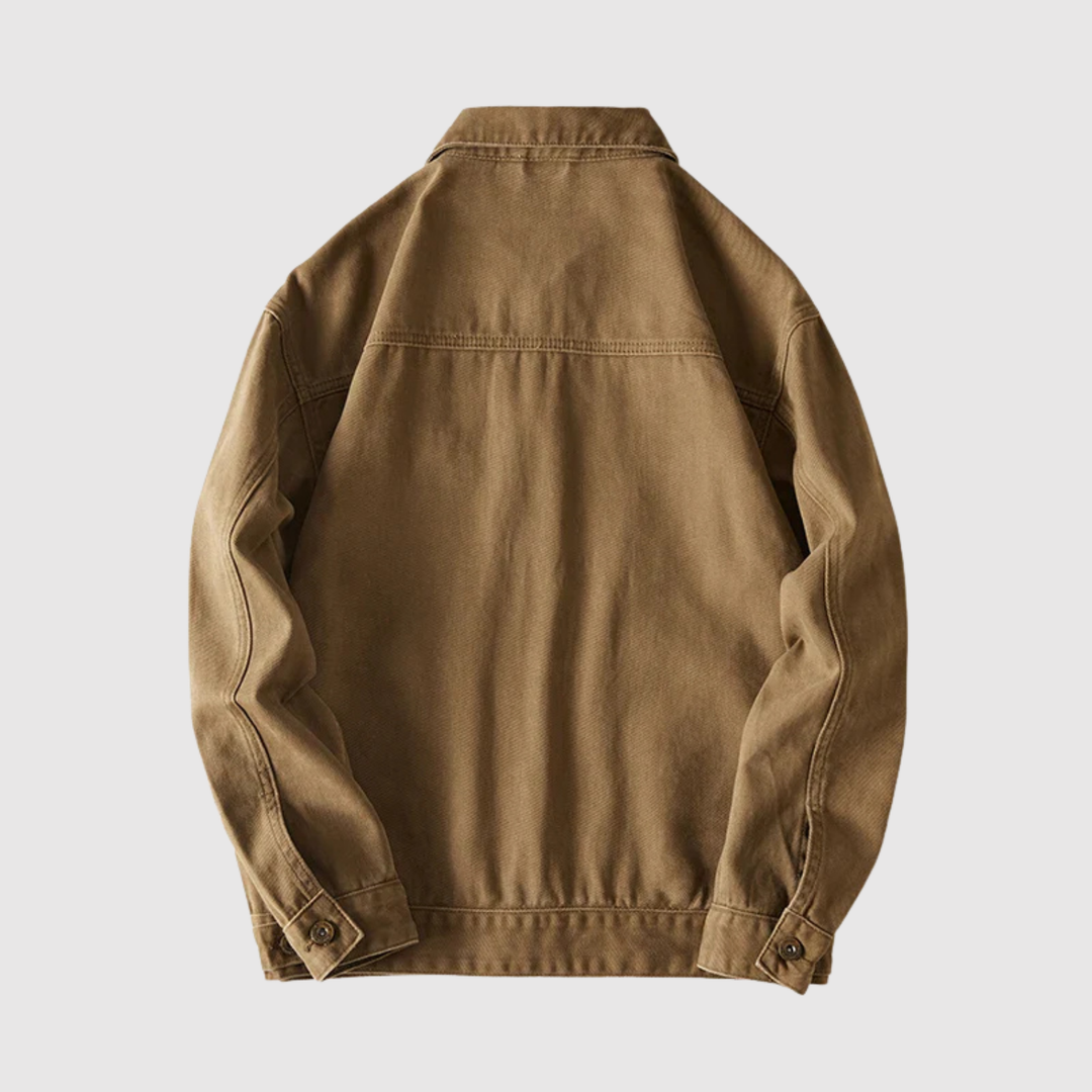 Šimon – Veste en tissu ciré avec des détails pour usage quotidien