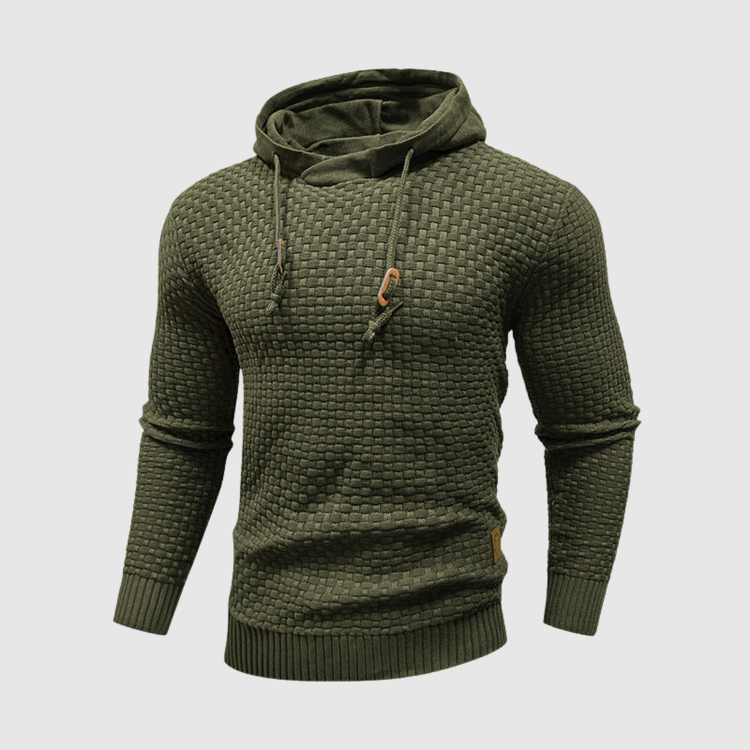 Daniel – Pull en tricot pour homme avec capuche et cordons