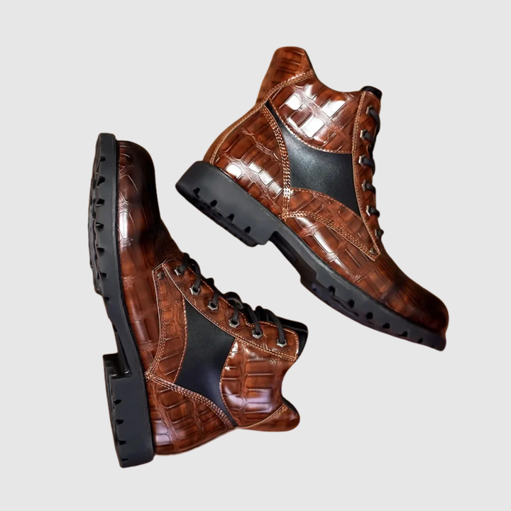 Oskar – Chaussure en Cuir Solide avec Tige Courbée