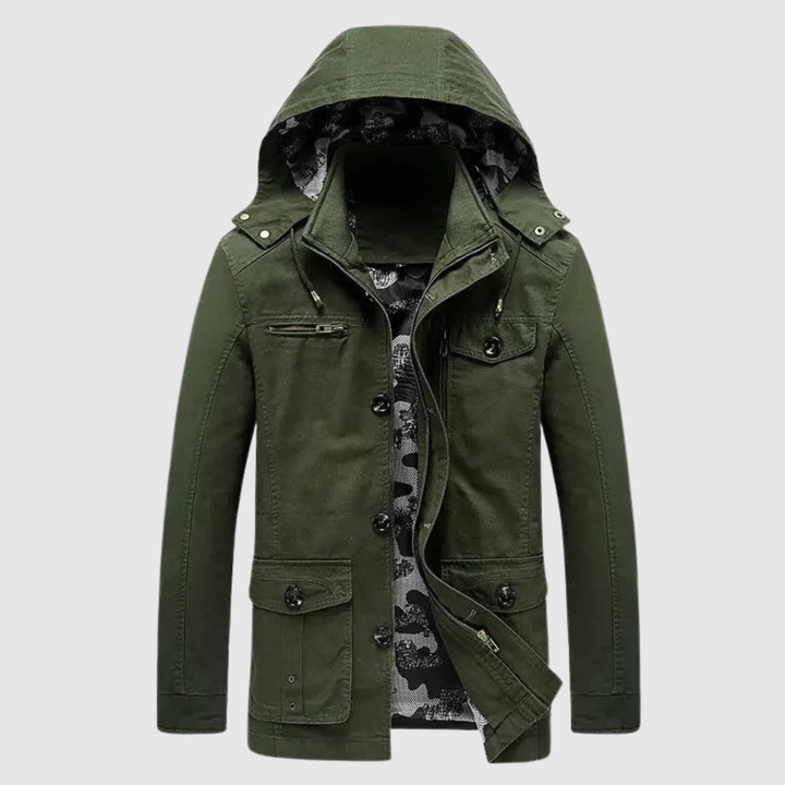 Marek – Veste d'hiver en cuir écologique avec doublure isolante